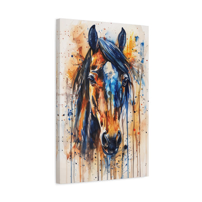 TABLEAU CHEVAL AQUARELLE