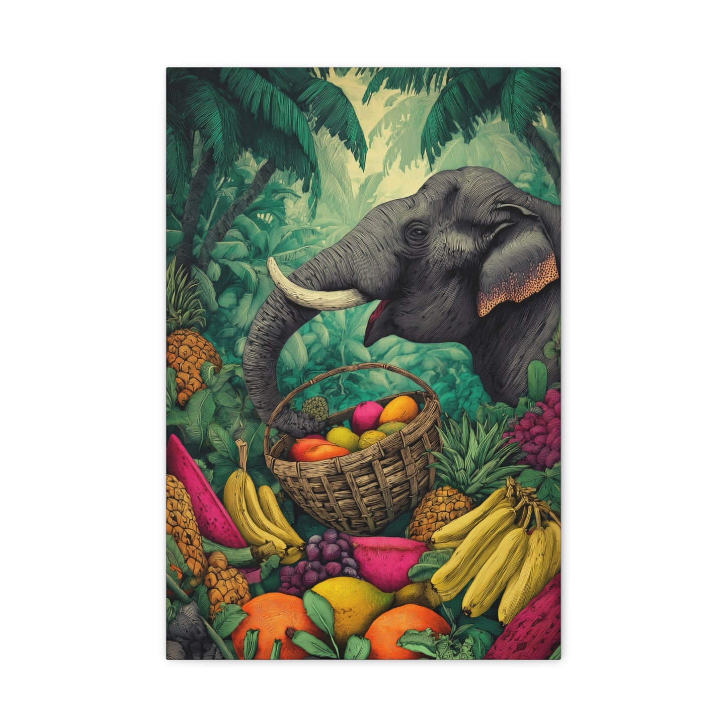 TABLEAU ÉLÉPHANT TROPICAL