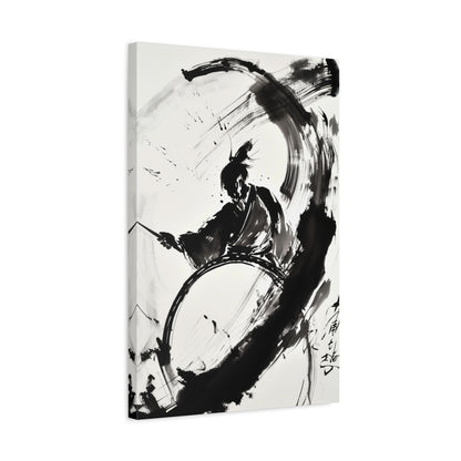 TABLEAU SAMURAÏ AQUARELLE