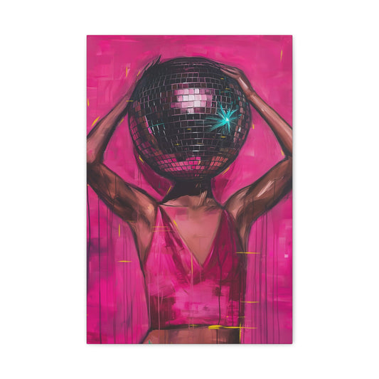 TABLEAU TÊTE BOULE DISCO