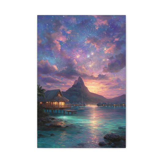 TABLEAU POLYNÉSIE FEU D'ARTIFICE