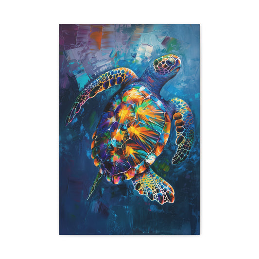 TABLEAU TORTUE BLEUE