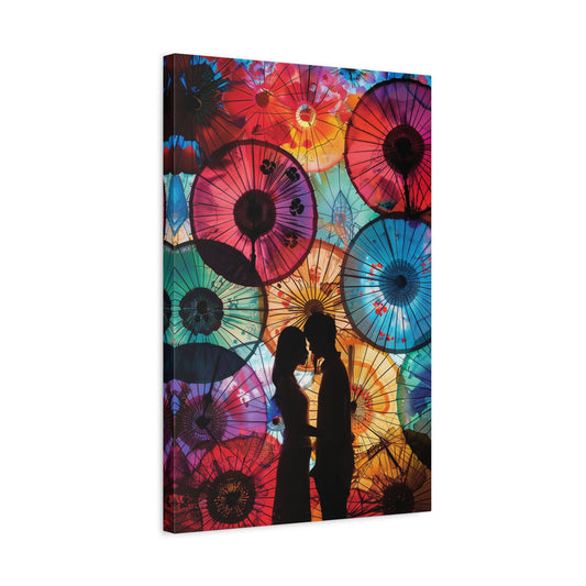 TABLEAU COUPLE PARAPLUIES