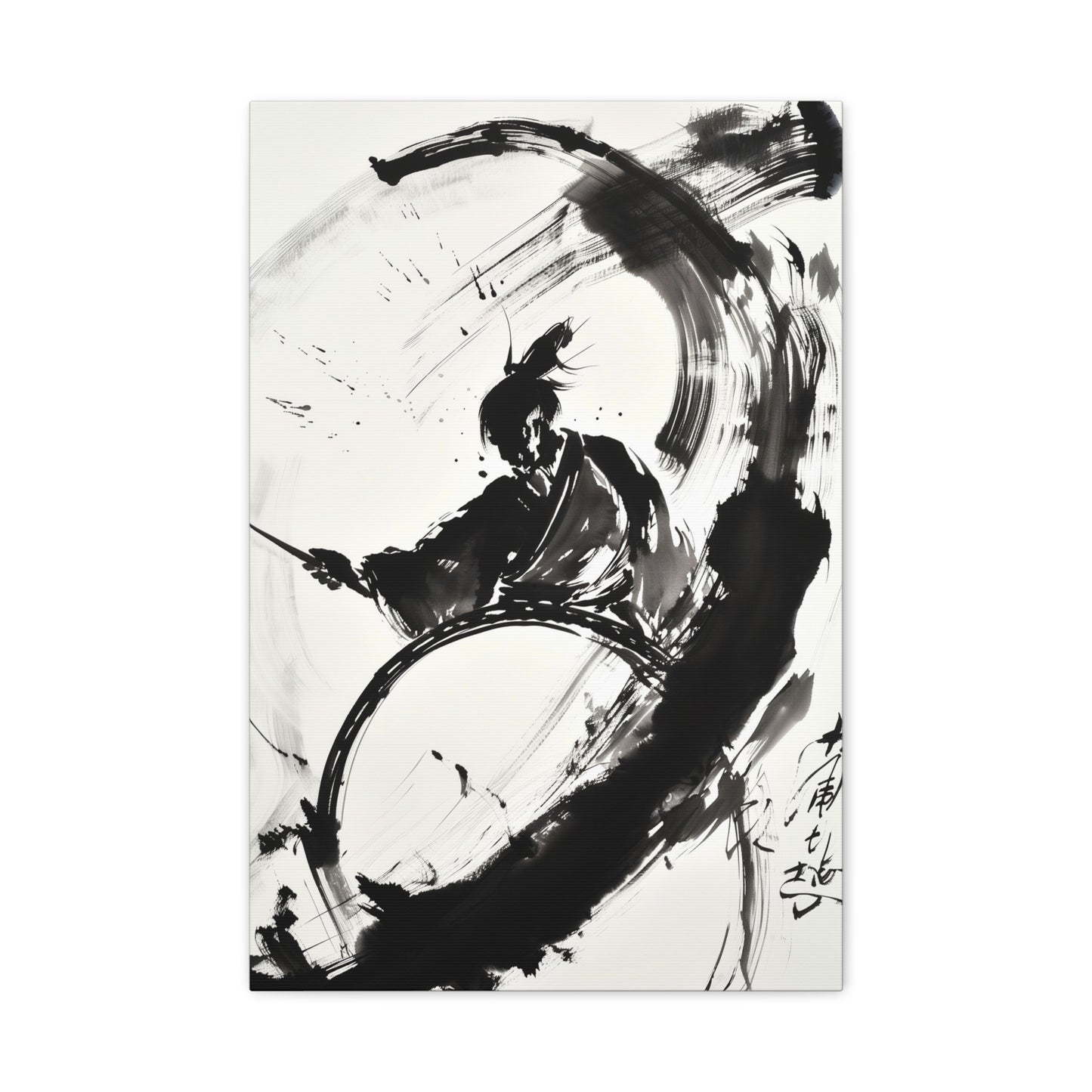 TABLEAU SAMURAÏ AQUARELLE