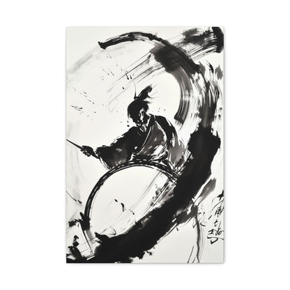 TABLEAU SAMURAÏ AQUARELLE