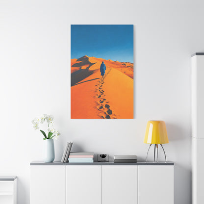 PINTURA DE UN HOMBRE EN EL DESIERTO