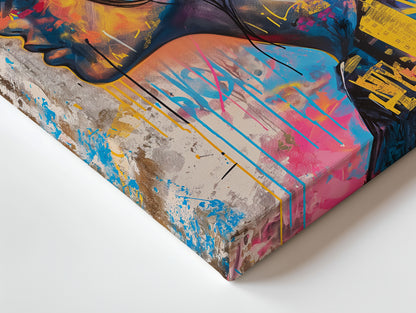 PAINTING OF A GRAFFITI WOMAN