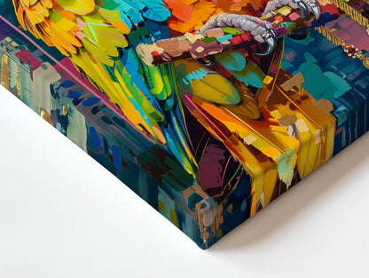 TABLEAU PERROQUET MULTICOLORE