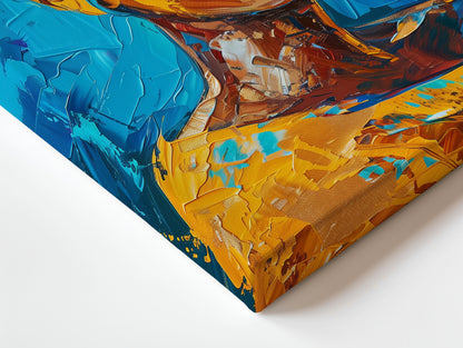 BLUE AFRICAN PAINTING