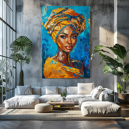 BLUE AFRICAN PAINTING