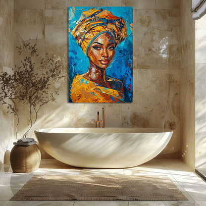 BLUE AFRICAN PAINTING