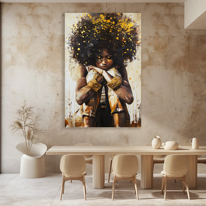 TABLEAU AFRICAIN DORÉ