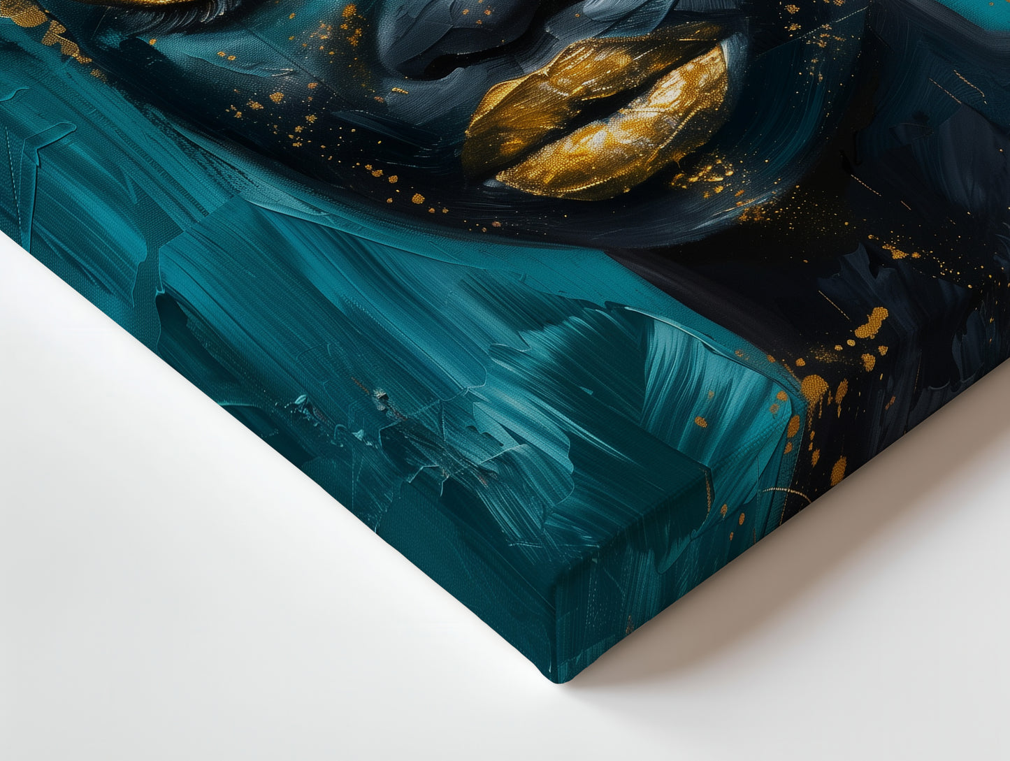 TABLEAU AFRICAINE DORÉE & BLEUE